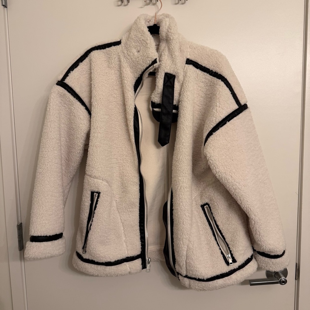 NWT Abercrombie Sherpa Moto Jacket